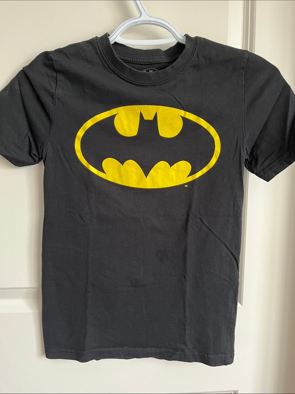 Batman Black Tee with White Logo